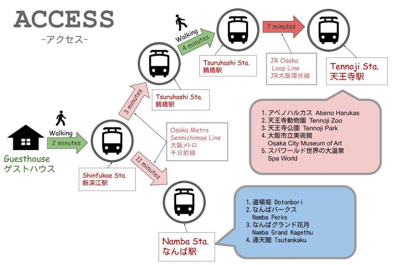Nao'S Guesthouse 2 一軒家貸切 Osaka Bagian luar foto